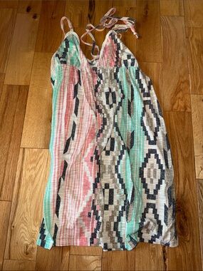 Rip Curl Striped Boho Dress in Coral, Mint, Black